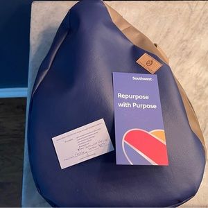 Unshattered upcycled Southwest seat-back cover teardrop purse